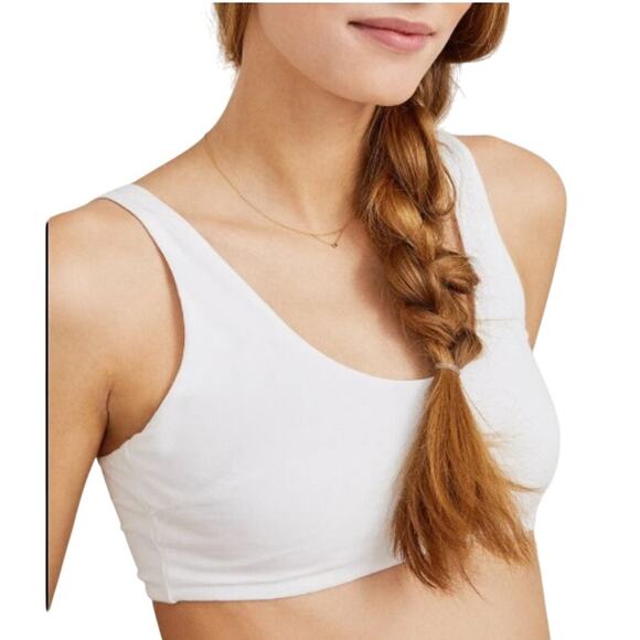 Hatch The Skin To Skin Scoop Neck Bra Pima Cotton White Women's Maternity Small - Picture 1 of 5
